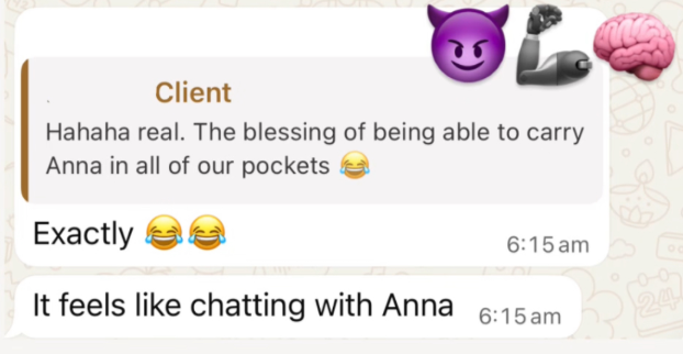 It feels like chatting with Anna